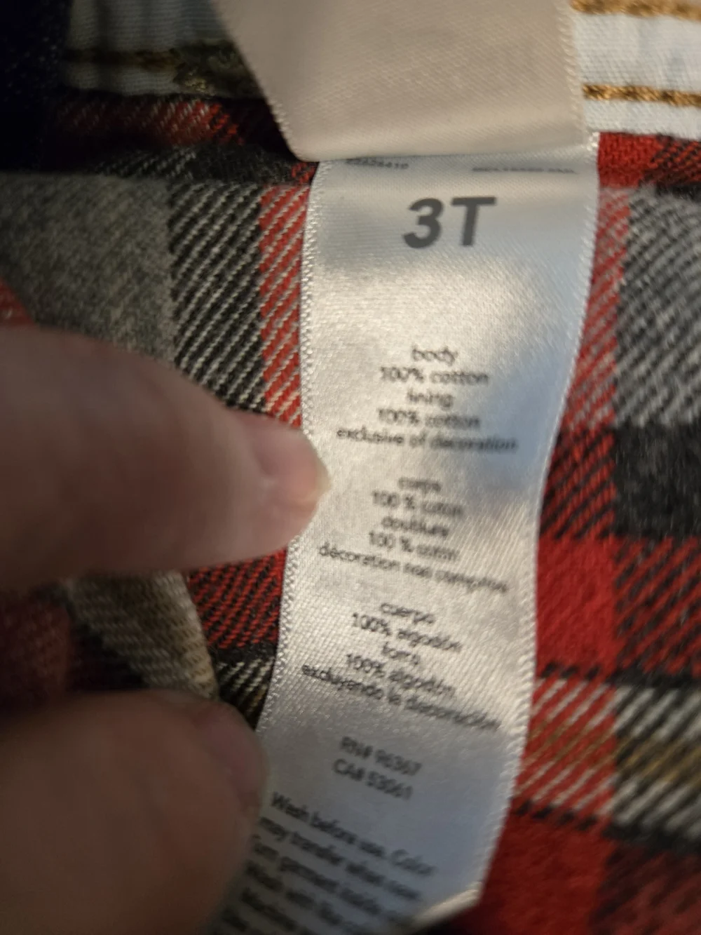 OshKosh B'gosh Flannel Lined Denim Overalls 3T Red Plaid Distressed